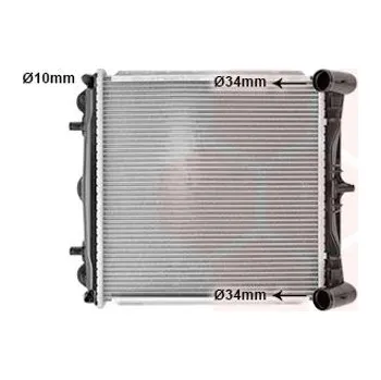 Motor automobilu Chladič, chlazení motoru VAN WEZEL 74002037