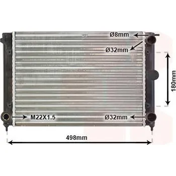 Chladič motoru Chladič, chlazení motoru VAN WEZEL 58002047