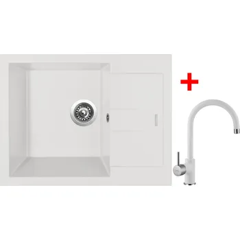 Granitový dřez Akční Sinks AMANDA 650 Milk + VITALIA GR