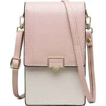 Kabelka na mobil Tabitha s popruhem světle růžová