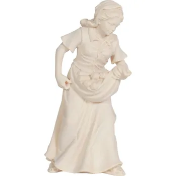 Vánoční dekorace Ornatis Žena se dřevem Provedení: Přírodní bez malování, Velikost stojících figur dospělých postav: 8 cm Dřevěná vyřezávaná soška ženy se dřevem