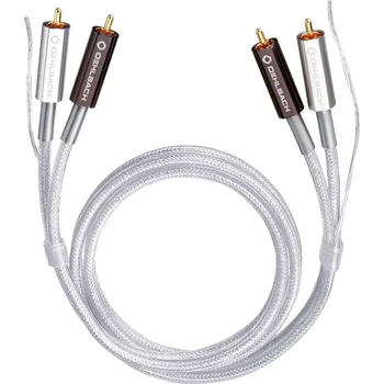 Audio kabel cinch audio kabel [2x cinch zástrčka - 2x cinch zástrčka] 0.50 m transparentní pozlacené kontakty Oehlbach Silver Express Plus