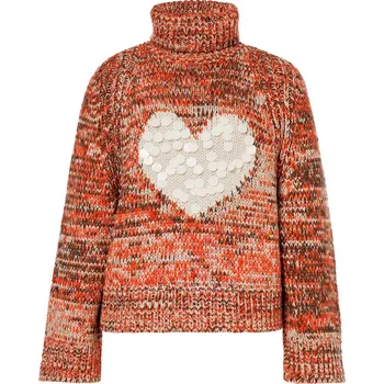 Cyklistické kalhoty Dámský svetr Goldbergh Aimee Long Sleeve Knit Sweater Army/Orange