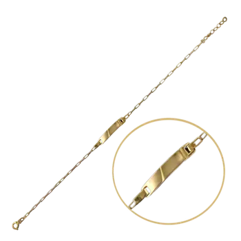 Náramek 0460 MINET Elegantní zlatý náramek Au 585/1000 1,70g Délka: 17 cm + 2 cm, Váha: 1,70g