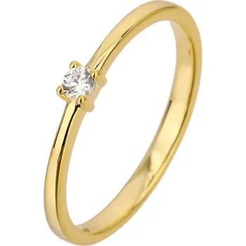 Prsten Bealio BEALIO Stříbrný prsten SOLITÉR jemný yellow Velikost prstenu: 60 03-13236-2780