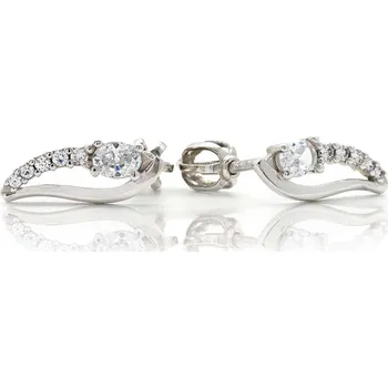 Náušnice Diante Zlaté náušnice s bílým kamenem 31500365