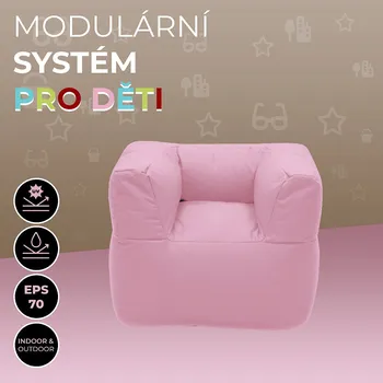 DEOKORK Zahradní dětské textilní křeslo MODULTEX KIDS (růžová)