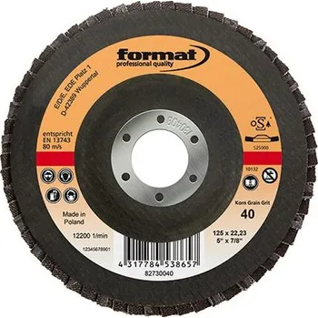 Brusný talíř Brusné lamelové talíře laminátová tkanina, vypouklý, 125mm k60 format