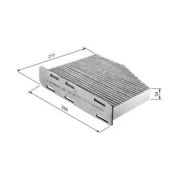 Kabinový filtr Kabinový filtr Seat ALTEA XL (5P5, 5P8) Bosch - 1.2TSI, 1.416V, 1.4TSI, 1.6, 1.6LPG, 1.8 -