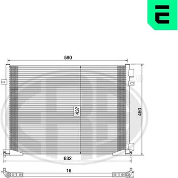 Výparník klimatizace Kondenzátor, klimatizace ERA 667046