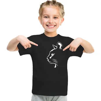 Dívčí tričko STRIKER Dětské tričko kočka art 2 Dětská velikost: 8 let