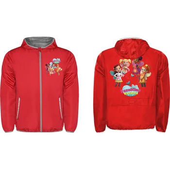 Divčí bunda Fazolčina kavárna Barva: Červená, Velikost: 7/8 let - 122/128 vel.