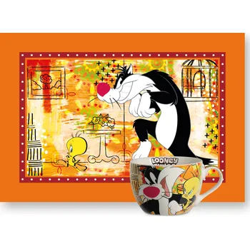 Talíř EGAN LOONEY TOONS SYLVESTER&TWEETY Prostírka a hrnek