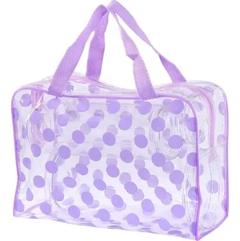 Cestovní taška Dámská průhledná cestovní kosmetická taška - Fialová