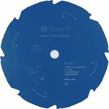 Pilový kotouč Bosch Pilový kotouč Expert for Fibre Cement pro akumulátorové pily 305×2,2/1,6×30 T8 2608644559