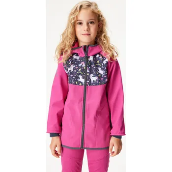 Dětská softshellová bunda s fleecem Basic, Fuchsiová, Jednorožci Velikost: 86/92