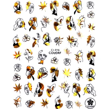 Samolepky na nehty BLACK&GOLD - CJ-016