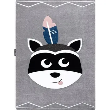 Koberec Dětský kusový koberec Petit Raccoon mukki grey 160x220 cm