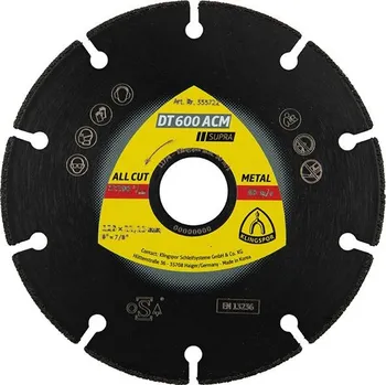 Diamantový brusný kotouč dt 600 acm supra 125x1,3x22,23mm klingspor 355722