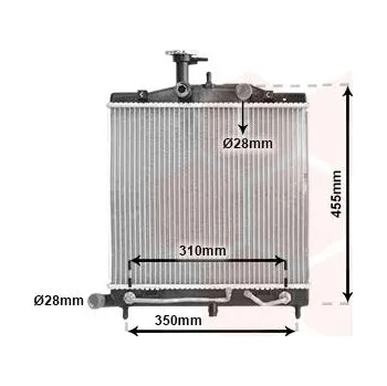 Motor automobilu Chladič, chlazení motoru VAN WEZEL 83002163