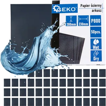 Brusný papír GEKO Vodotěsný brusný papír – list 230x280mm P800 G78491