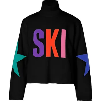 Cyklistické kalhoty Dámský svetr Goldbergh Calore Long Sleeve Knit Sweater Black