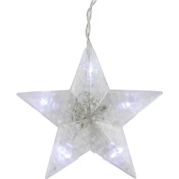 Venkovní osvětlení ACA Lighting LED vánoční závěs Hvězdičky, 3x3m, studená bílá, IP44, 100 LED
