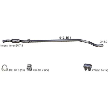 Výfuková trubka Výfuková trubka ERNST 013451