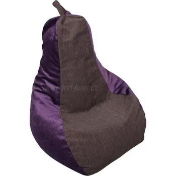 Sedací pytel Sedací vak Hruška fialová tmavá