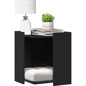 vidaXL Skříňka na kočičí záchod černá 42 x 42 x 51 cm kompozitní dřevo