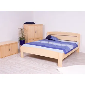 Postel Manželská postel z masivu smrk Palermo letiště Rozměr: 180x200, Moření: Smrk přírodní