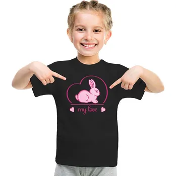 Dívčí tričko STRIKER Tričko Králíček my love Dětská velikost: 4 roky