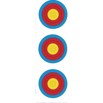 Příslušenství pro luk a kuši YATE - Terč „SEMAFOR“ 3x20 cm speciální papír+nylon sada 10 ks YATE® 40 CM Vertical Triple Face 3-Spot Target/ Archery target set of 10 pcs