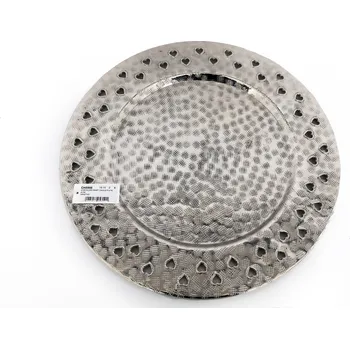 Váza Podnos SRDÍČKA 41CM, stříbrný, SIL