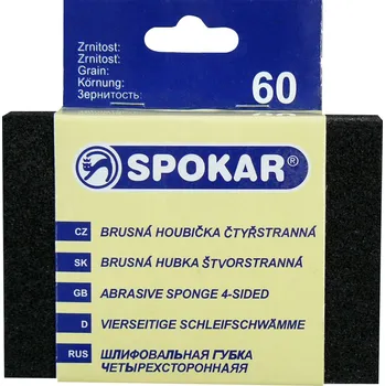 Brusný papír Spokar brusná houbička,4 stranná zrnitost 60 ( )