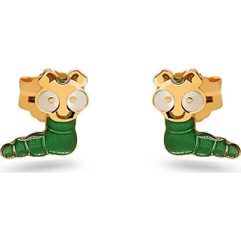 Náušnice Dívčí náušnice ručně malované červíky IZ30988 + dárkové balení LUXUS zdarma