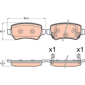 Brzdová destička TRW Brzdové destičky GDB3585