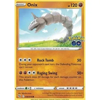 Sběratelská karetní hra PGO 036/078 Onix - Pokémon GO Stav: Near Mint, Verze: NORMAL