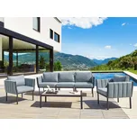 5místná zahradní sedací souprava tmavě šedá venkovní sedačka moderní nábytek na zahradu terasu Beliani