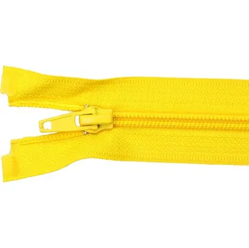 Zip Pro Háčkování Spirálový zip dělitelný 50 cm žlutý