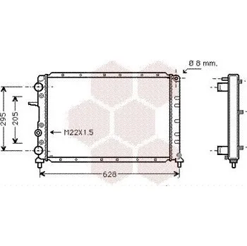 Motor automobilu Chladič, chlazení motoru VAN WEZEL 17002236