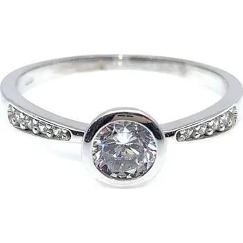 Prsten Diante Zlatý prsten s bílým kamenem 59628376