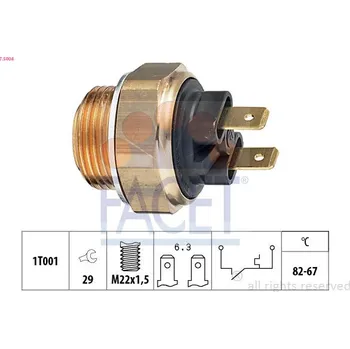 Auto-moto Teplotní spínač, větrák chladiče FACET 7.5004