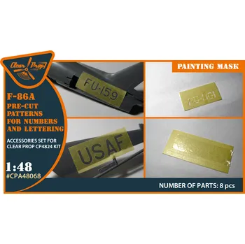 Plastikový model Clear Prop models 1/48 F-86A Pre-Cut Patterns For Numbers and Lettering