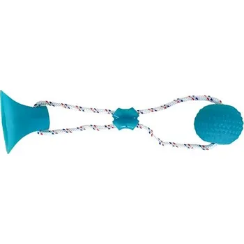 Hračka pro psa ANNAM Přetahovadlo s přísavkou 42 cm, tyrkysové