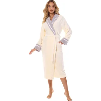 Dámské noční prádlo Dámský župan L&L 2409 MADAME ecru XL 0