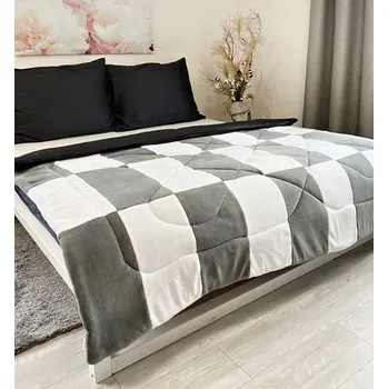 deka Harmonia Deka skládaná maxi Šedá Bílá 135x200 cm