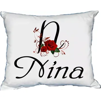 Dekorativní polštářek Polštář s dámským jménem NINA (polštářek dámské jméno )