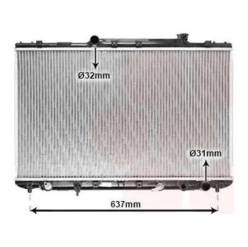 Motor automobilu Chladič, chlazení motoru VAN WEZEL 53002186