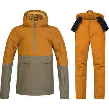 Dívčí bunda Dětský lyžařský komplet Jumy Golden brown/dark olive 134-140 + Akita Honey ginger 146-152